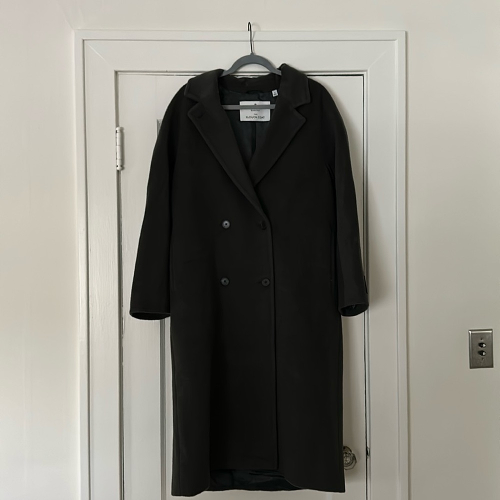 New Babaton Slouch Coat - charcole grey